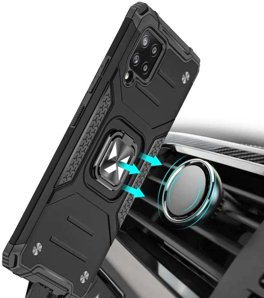 Wozinsky Ring Armor dėklas skirtas Samsung Galaxy A42 5G, sidabrinis
