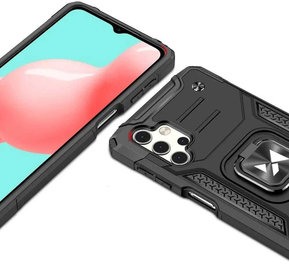 Wozinsky Ring Armor dėklas skirtas Samsung Galaxy A32 5G, juodas