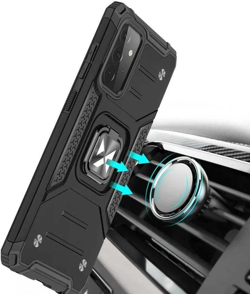 Wozinsky Ring Armor dėklas skirtas Samsung Galaxy A72 4G, mėlynas