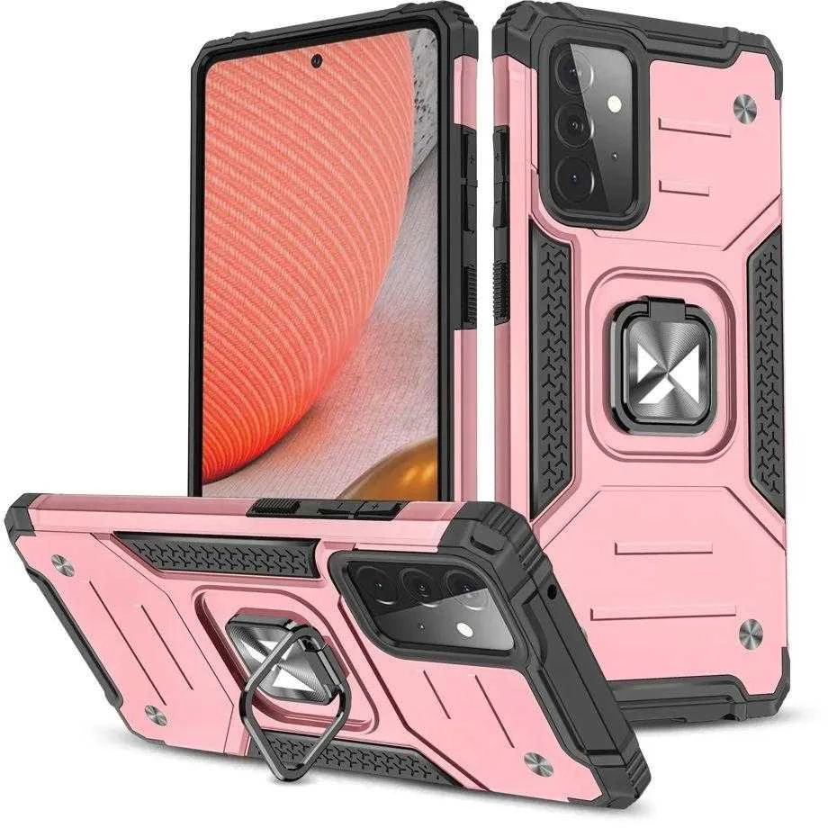 Wozinsky Ring Armor dėklas skirtas Samsung Galaxy A72 4G, rožinis