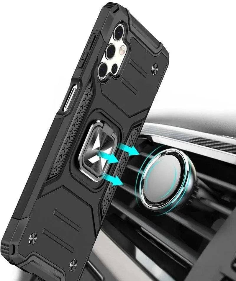 Wozinsky Ring Armor dėklas skirtas Samsung Galaxy A32 5G, juodas