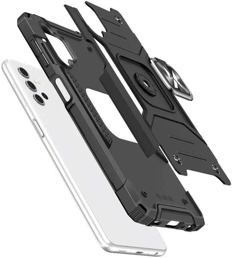 Wozinsky Ring Armor dėklas skirtas Samsung Galaxy A73, juodas