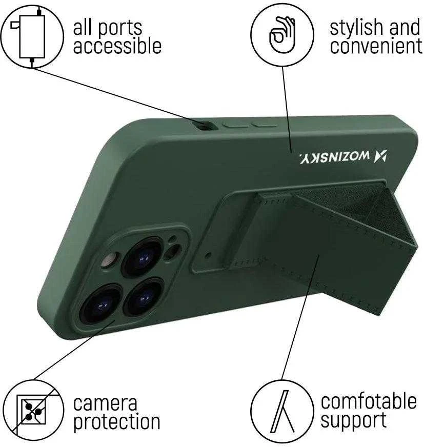 Wozinsky Kickstand dėklas skirtas Samsung Galaxy S21 + 5G, tamsiai mėlynas