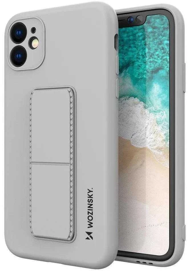Wozinsky Kickstand dėklas skirtas Xiaomi Redmi 10X 4G / Xiaomi Redmi Note 9, pilkas