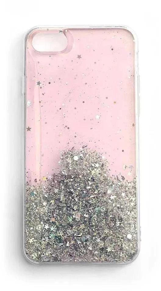 Wozinsky Star Glitter Shining dėklas skirtas Xiaomi Redmi K40 Pro+ / K40 Pro / K40 / Poco F3, rožinis