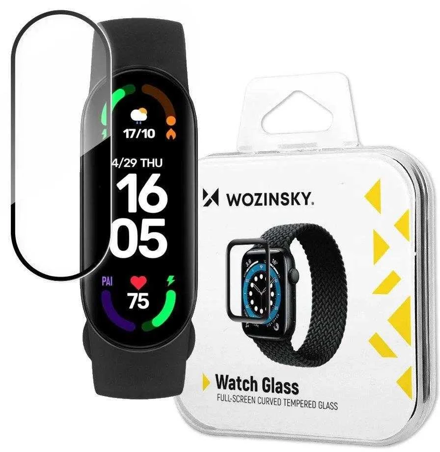 Wozinsky Watch Glass hibridinis stiklas, skirtas Xiaomi Mi Band 6 juodas