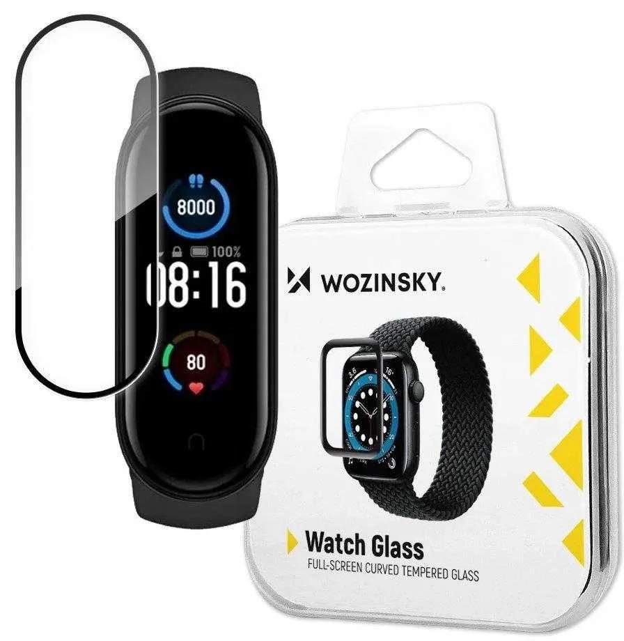 Wozinsky Watch Glass hibridinis stiklas, skirtas Xiaomi Mi Band 5 juodas