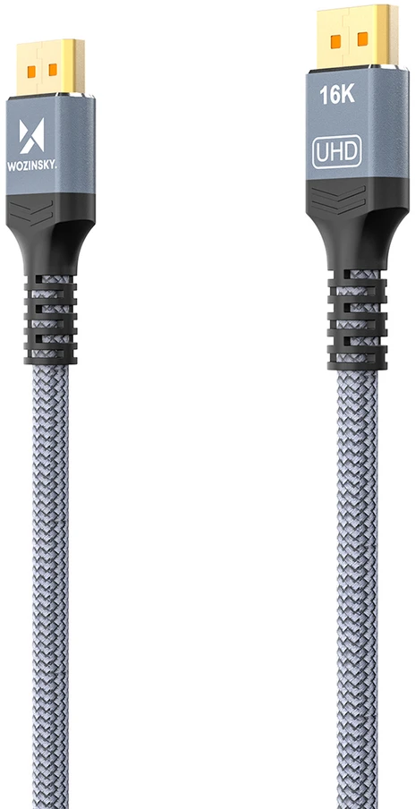 Wozinsky WPS-16AYL3S DisplayPort 2.1 Cable 80 Gb/s 16K@60Hz 8K@120Hz 4K@240Hz HDR HDCP DSC 3m - Juodas