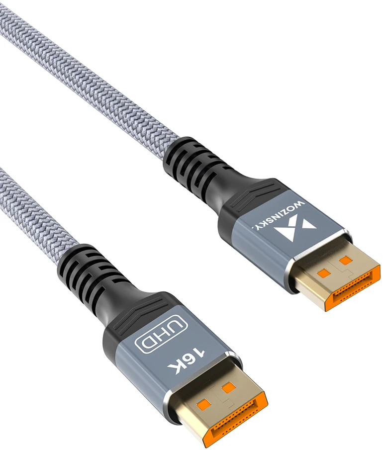 Wozinsky WPS-16AYL3S DisplayPort 2.1 Cable 80 Gb/s 16K@60Hz 8K@120Hz 4K@240Hz HDR HDCP DSC 3m - Juodas
