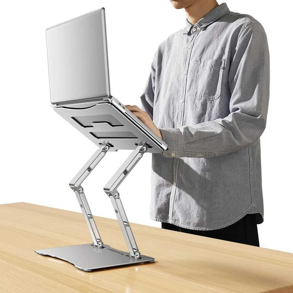 Wozinsky WRS-CPY75DSS aluminum nešiojamo kompiuterio stovas – sidabro spalvos