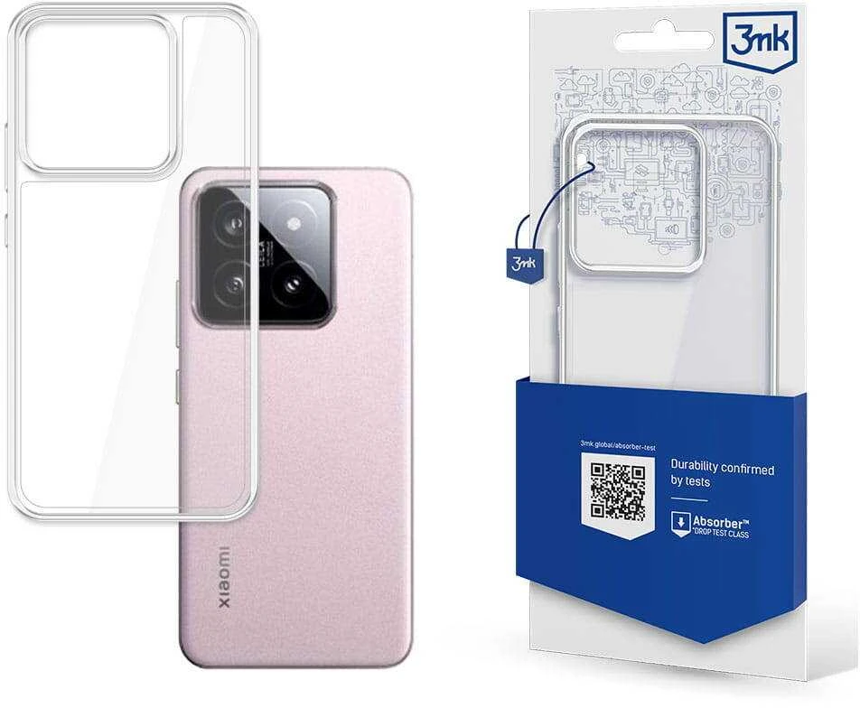 Xiaomi 14 3MK dėklas Armor Case skaidrus