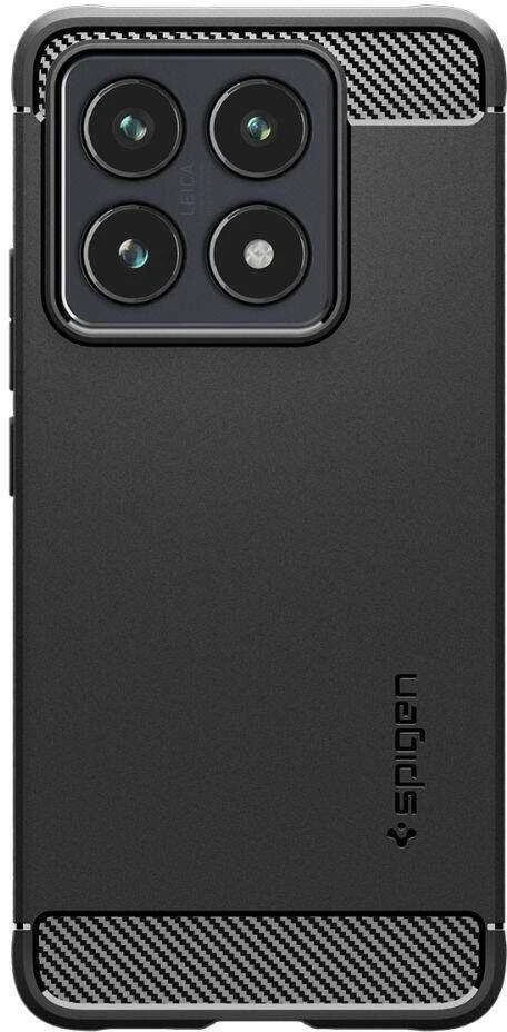 Spigen Rugged Armor dėklas skirtas Xiaomi 14T – Matte juodos spalvos