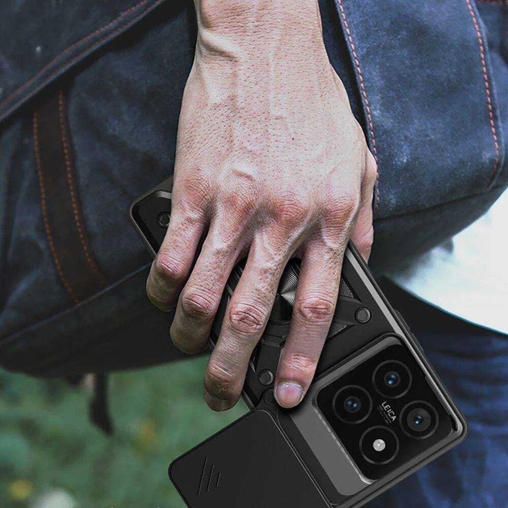 Xiaomi 14T Tech-Protect Camshield Pro dėklas telefonui juodos spalvos
