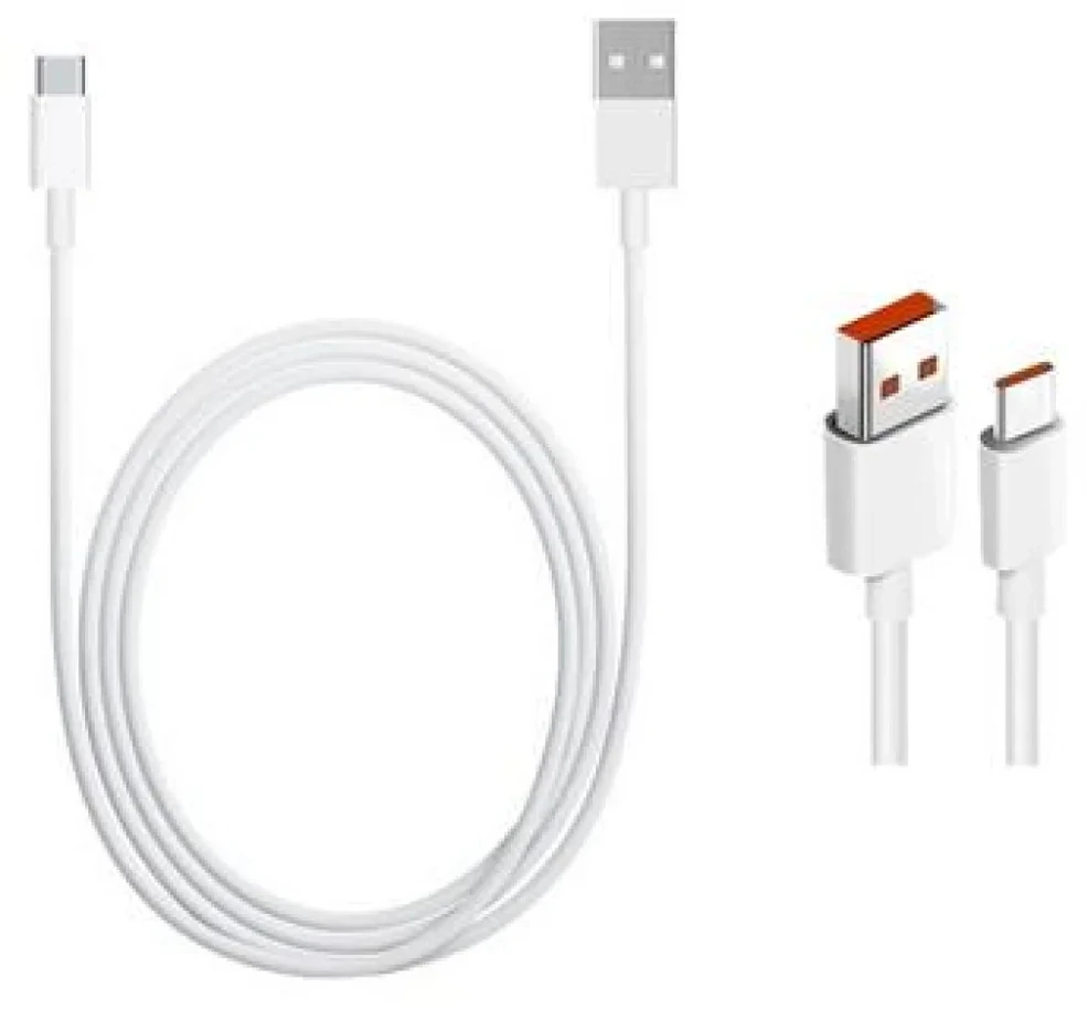 Originalus Xiaomi USB-C duomenų kabelis 4A 1m baltas (be pakuotės)