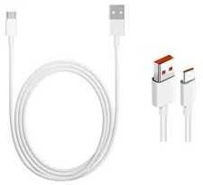 Xiaomi Original USB-C duomenų kabelis 6A 1m baltos spalvos (Bulk)