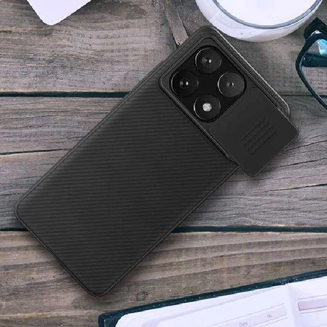 Nillkin CamShield Hard dėklas skirtas Poco X6 Pro 5G juodos spalvos