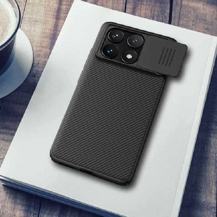 Nillkin CamShield Hard dėklas skirtas Poco X6 Pro 5G juodos spalvos