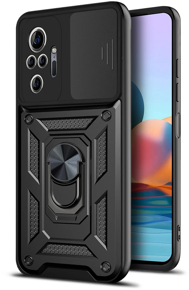 TFO Defender Slide dėklas, skirtas Xiaomi Redmi Note 10 Pro / 10 Pro Max, juodas