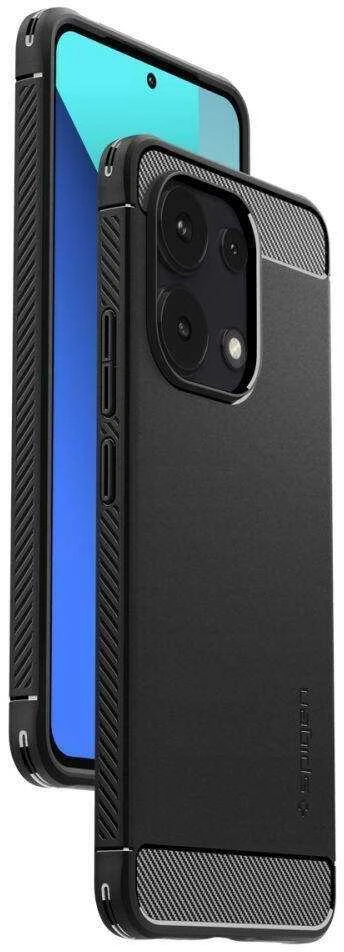 Dėklas Spigen Rugged Armor, matinės juodos spalvos – Xiaomi Redmi Note 13