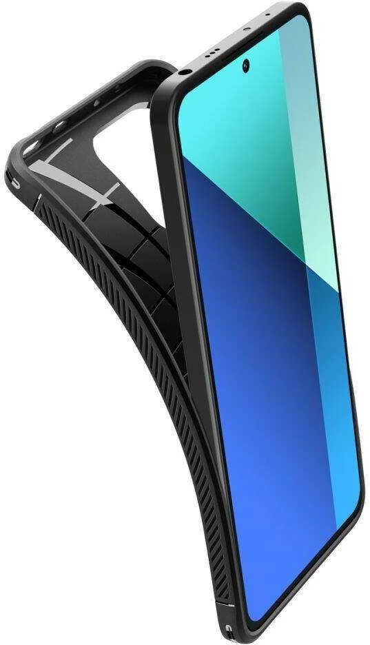 Dėklas Spigen Rugged Armor, matinės juodos spalvos – Xiaomi Redmi Note 13
