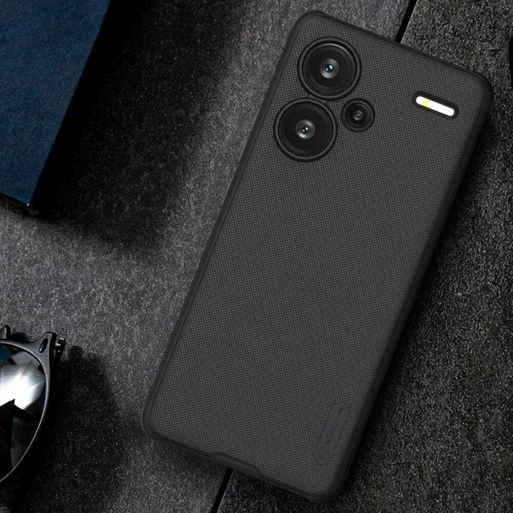 Xiaomi Redmi Note 13 Pro+ 5G Nillkin Super Shield Pro telefono dėklas juodos spalvos