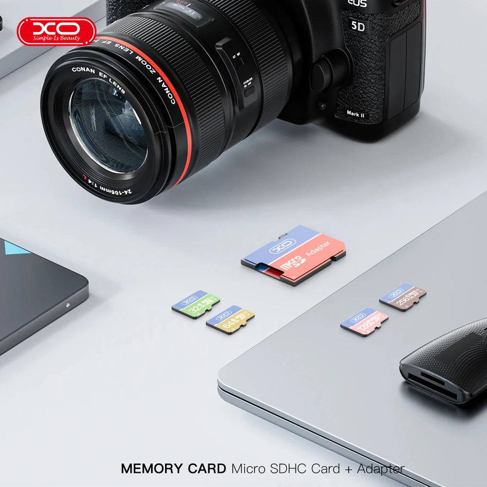 XO atminties kortelė 128GB Micro SDXC cl. 10 + adapteris
