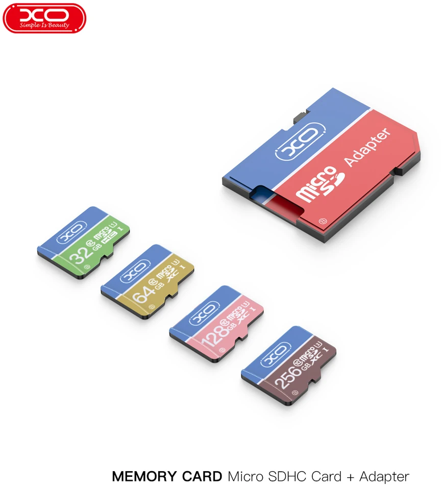 XO atminties kortelė 128GB Micro SDXC cl. 10 + adapteris