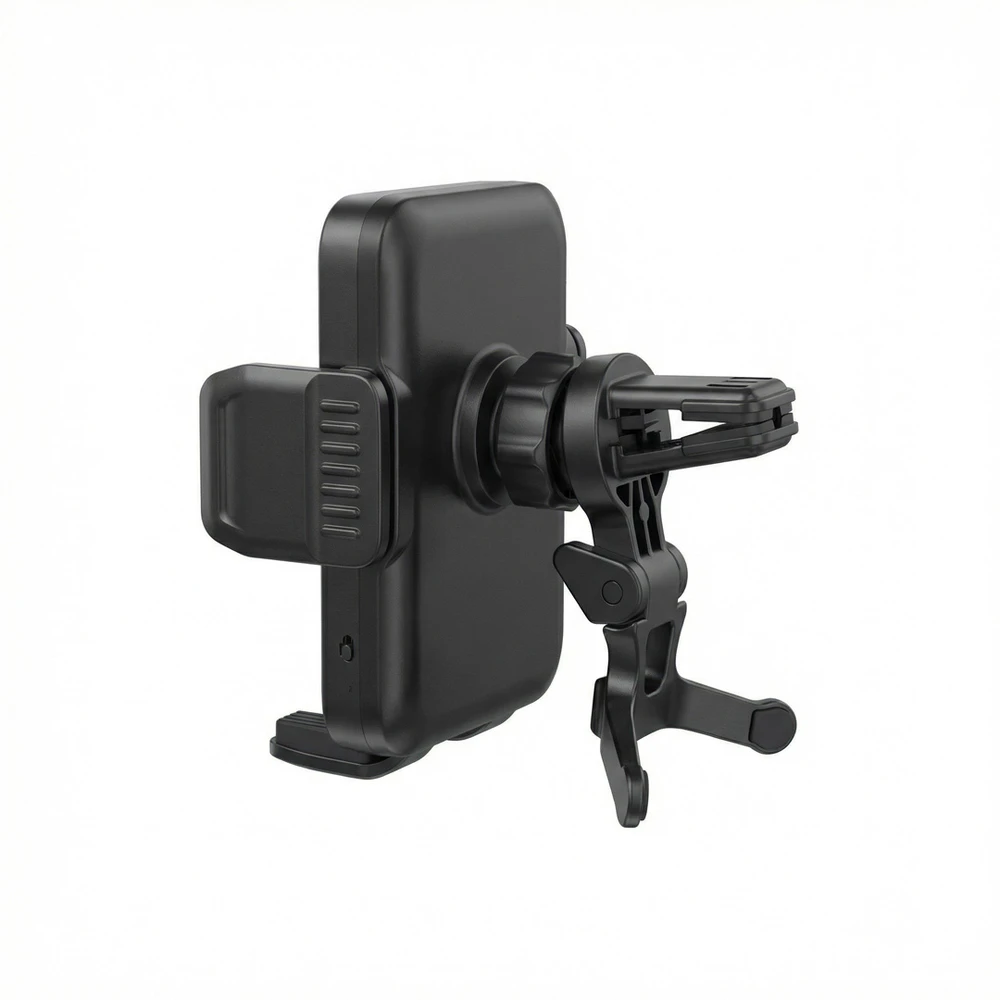 XO automobilinis laikiklis WX046 su belaidžiu indukciniu įkrovikliu 15W juodas, tvirtinamas į ventiliacijos groteles