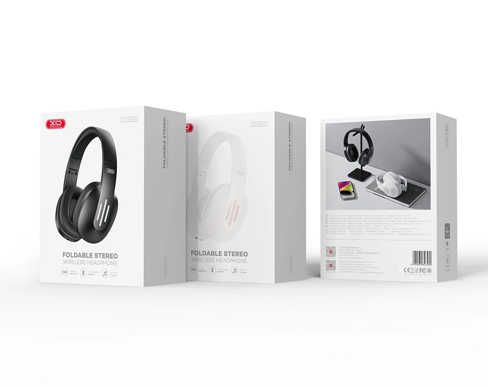 XO „Bluetooth“ ausinės BE39 juodos