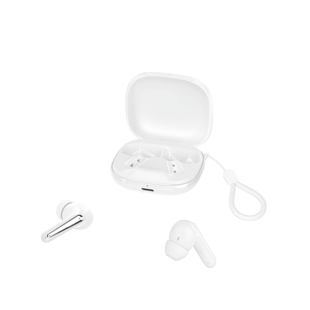 XO Bluetooth ausinės G53 TWS baltos ANC + ENC su stovu