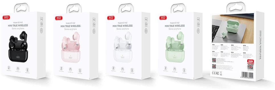 XO Bluetooth ausinės X40 TWS juodos