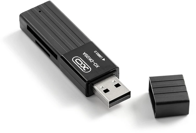 Atminties kortelė XO card reader 2 in 1 DK05A USB 2.0 juodas