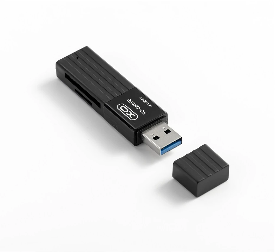 Atminties kortelė XO DK05B USB 3.0 atminties kortelių skaitytuvas 2W1 (juodas)