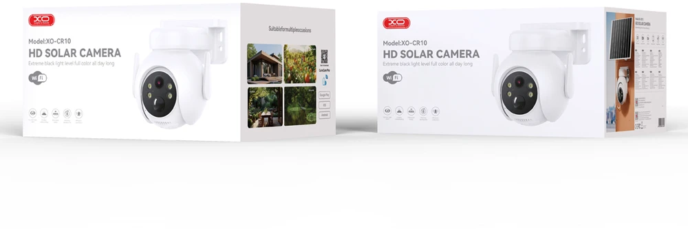 IP kamera XO (CR10) saulės energija varoma 7,5 W (Wi-Fi) (2k) su mikrofonu