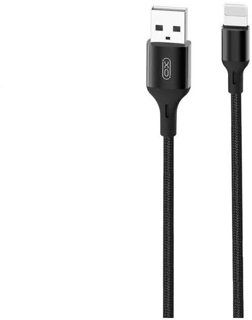 XO kabelis NB143 USB – Lightning 2,0 m 2,4A juodas