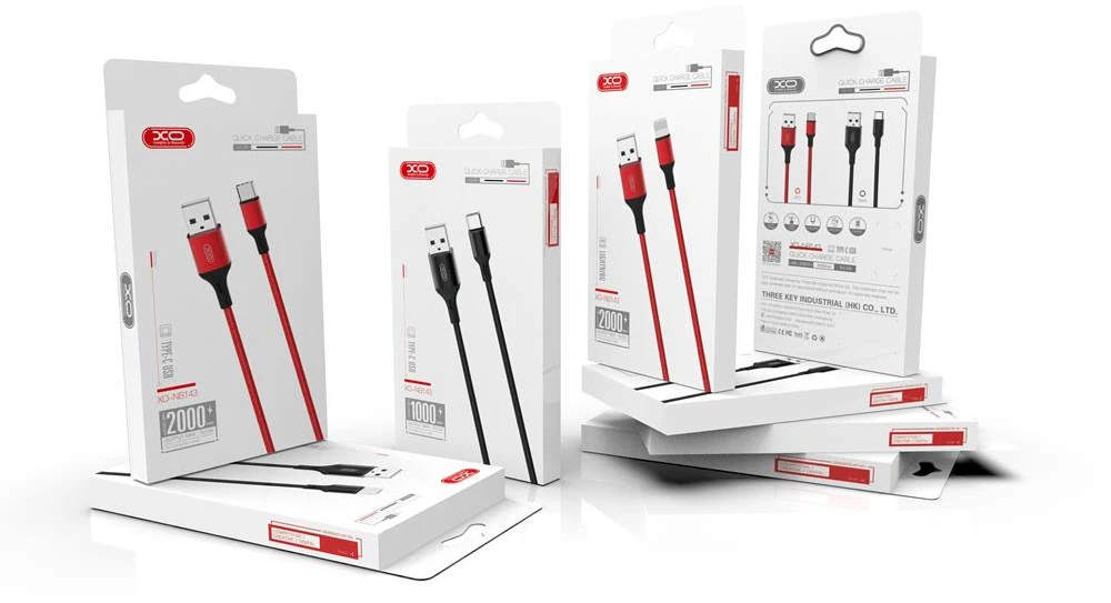 XO kabelis NB143 USB – Lightning 2,0 m 2,4A juodas