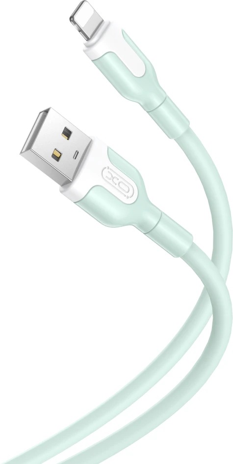 XO kabelis NB212 USB – Lightning 1,0 m 2,1A žalias