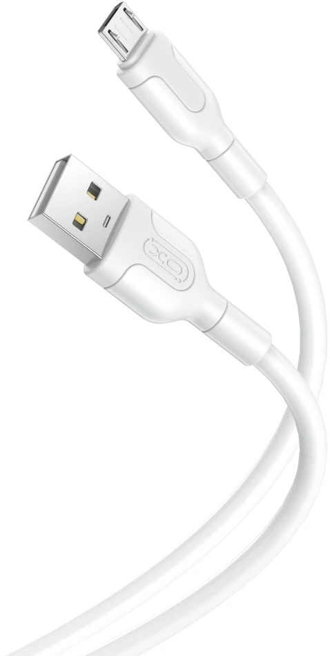 XO kabelis NB212 USB – microUSB 1,0 m 2,1A baltas