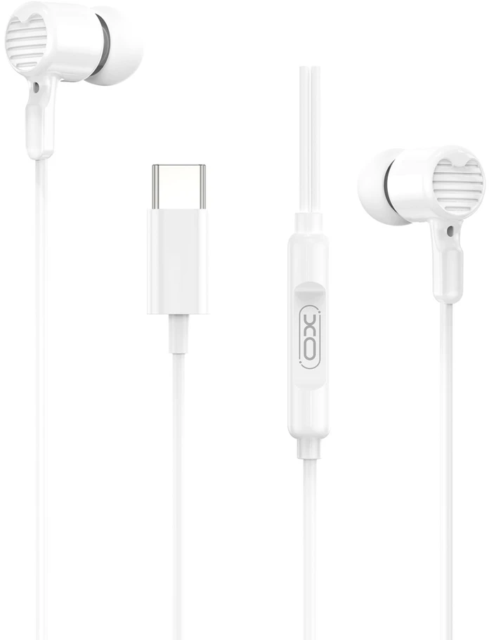 XO laidinės ausinės EP81 USB-C baltos