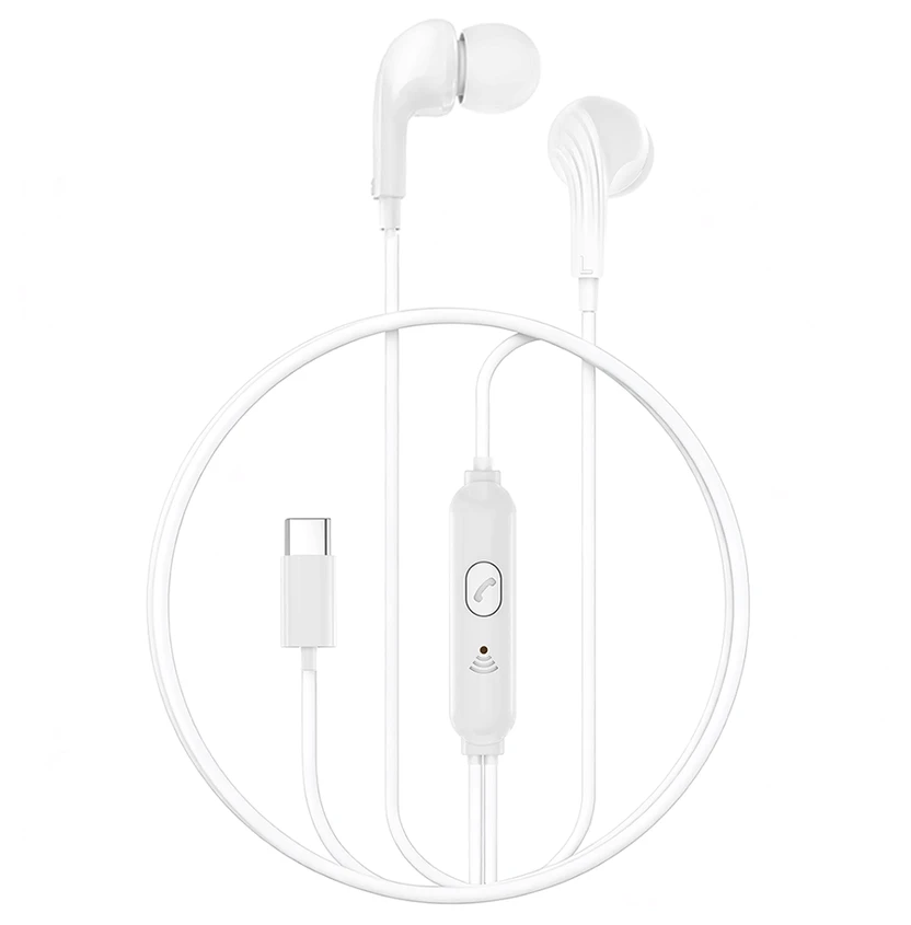 XO laidinės ausinės EP82 USB-C baltos