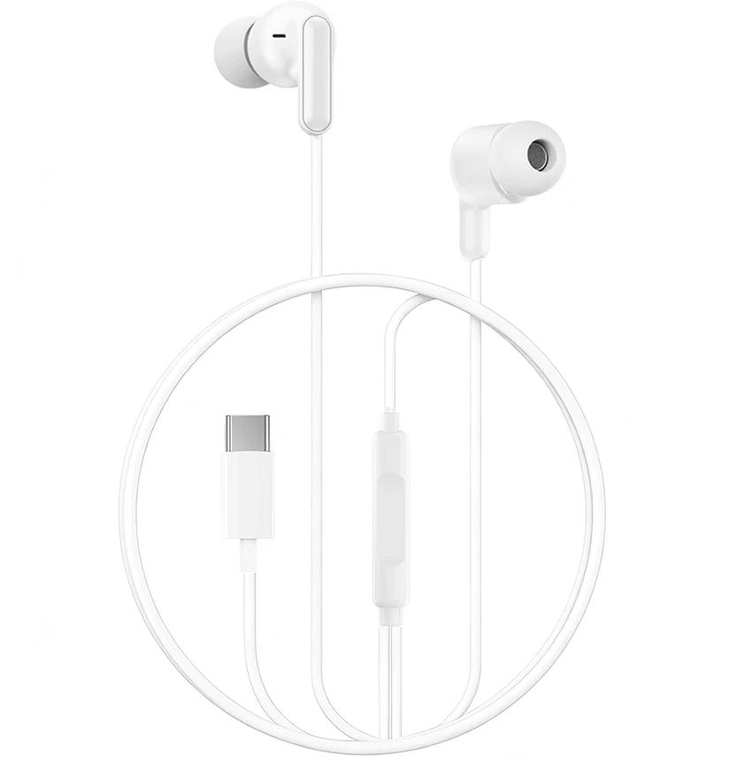 XO laidinės ausinės EP84 USB-C baltos