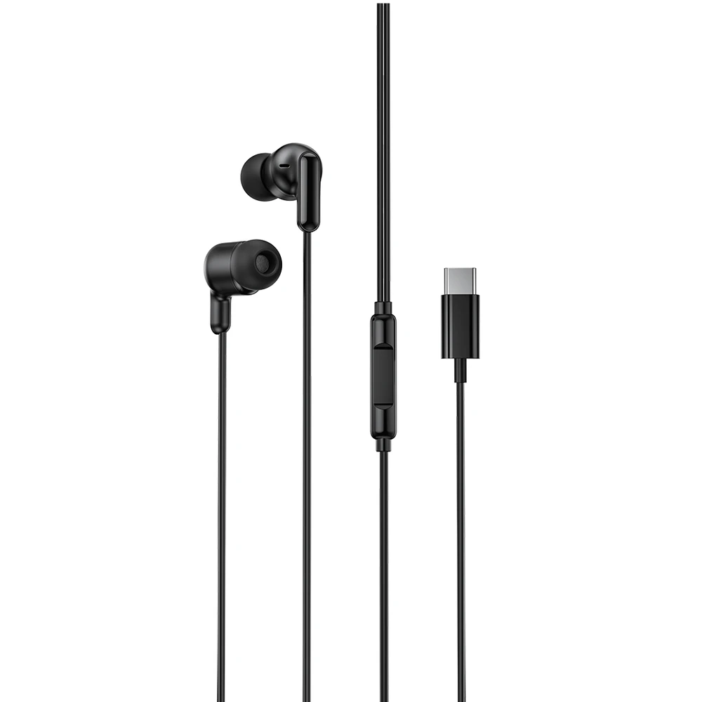 XO laidinės ausinės EP84 USB-C juodos