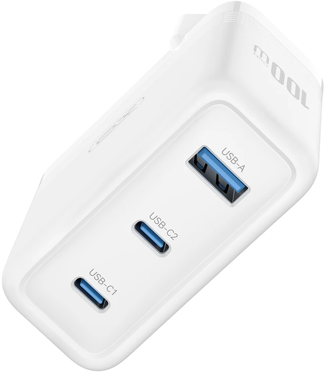Įkroviklis XO CE35 100W 2xUSB-C/USB-A baltas