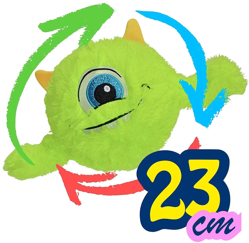 XQMAX žalia kamuolys emoji su rankenomis 23 cm