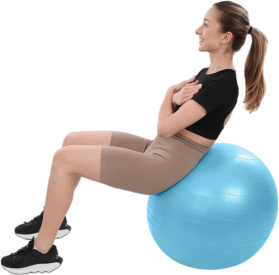 Gimnastikos kamuolys XQMAX 65 cm mėlynas