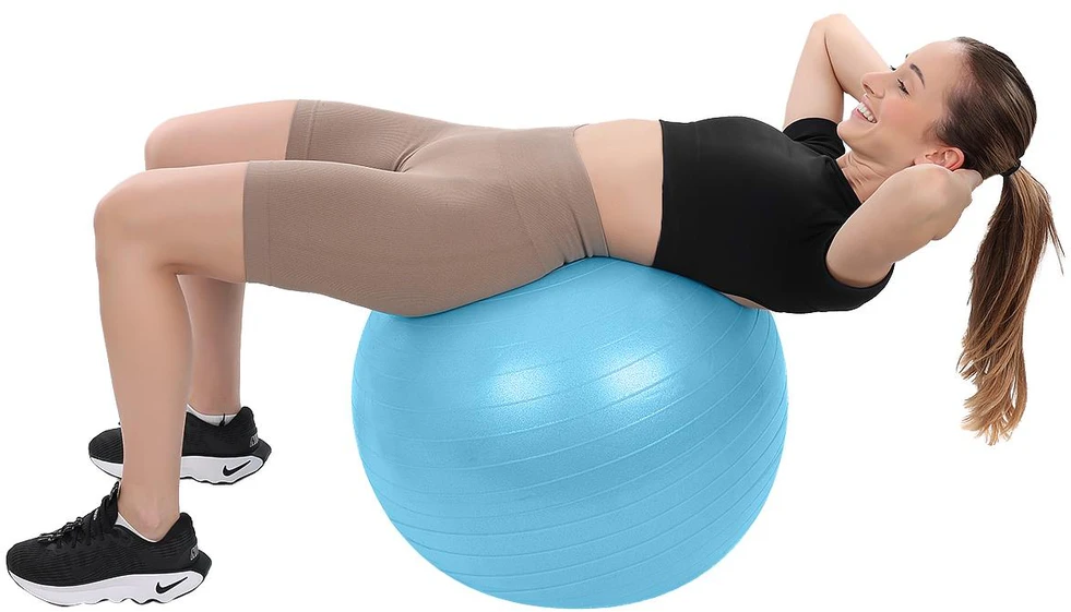 Gimnastikos kamuolys XQMAX 65 cm mėlynas