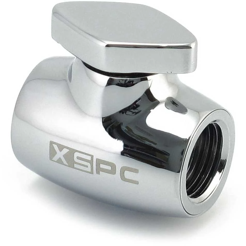XSPC G1/4 Ball Valve – Brass, Sidabrinis-Chrome