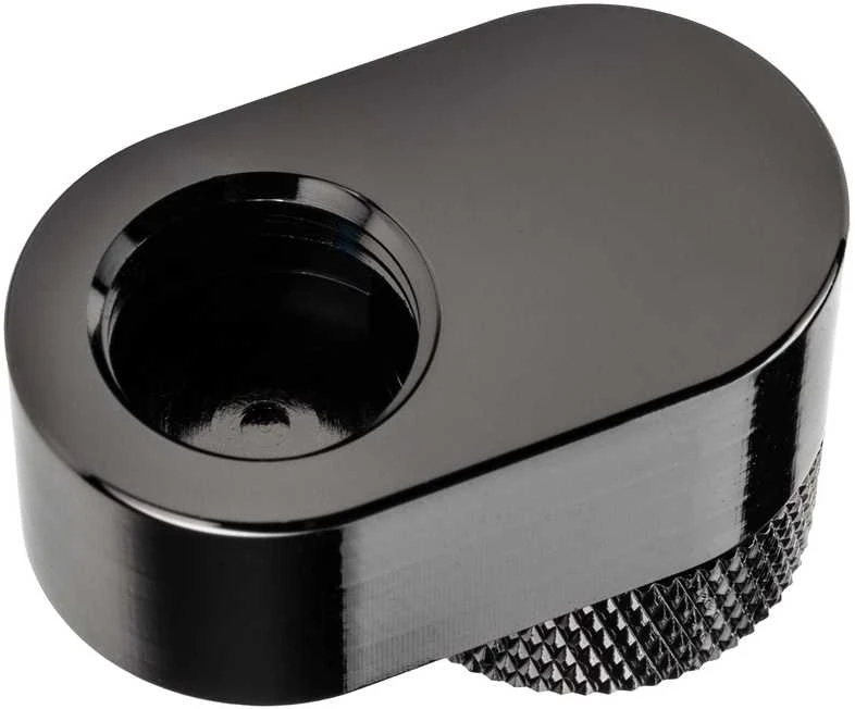 XSPC G1/4 rotacinis 14 mm ofsetinis antgalis – chromuotas, juodas