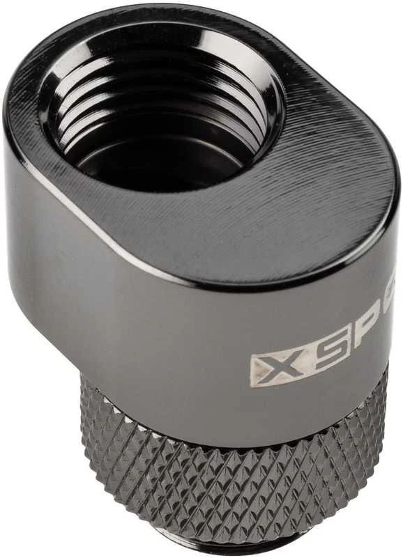 XSPC G1/4 rotacinis 7 mm ofsetinis antgalis – juodas chromas