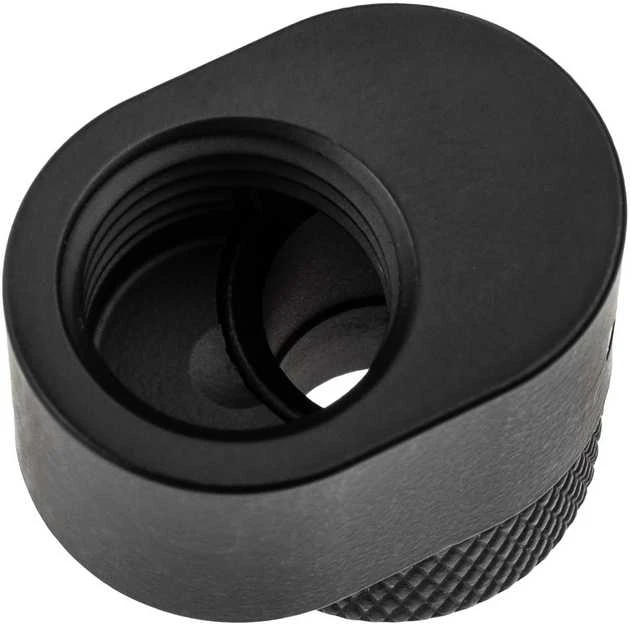 XSPC G1/4 rotacinis 7 mm ofsetinis jungiamasis elementas – matinis juodas